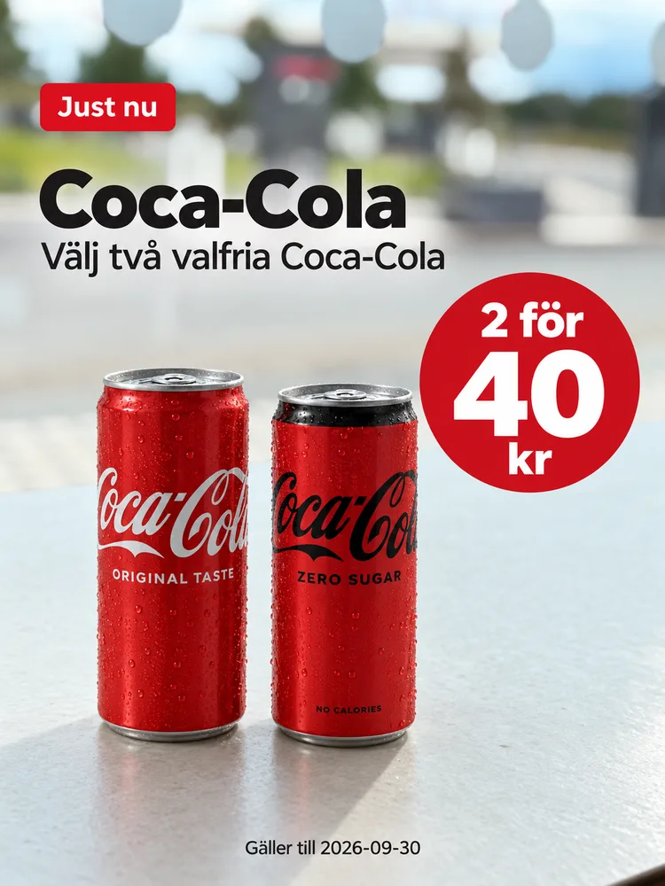 Coca-Cola, två för 40 kr