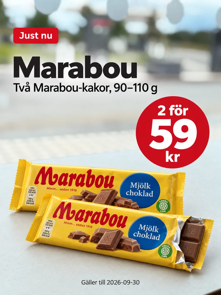 Marabou, två för 59 kr